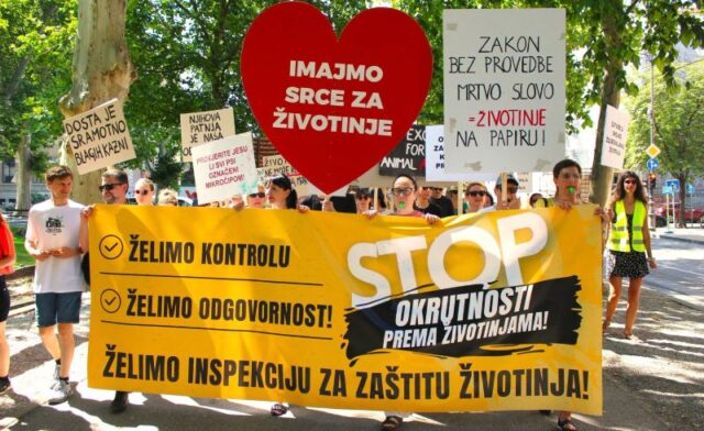 Во Загреб протест против злоставување животни