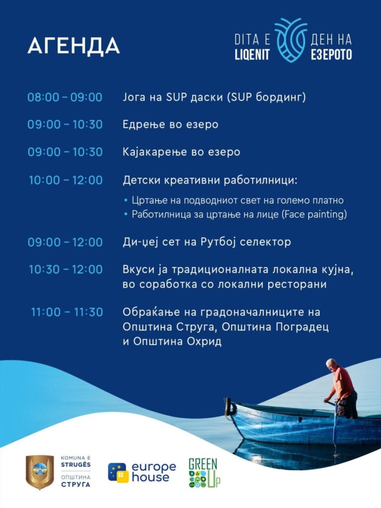 Струга домаќин на одбележувањето на Денот на Охридското Езеро