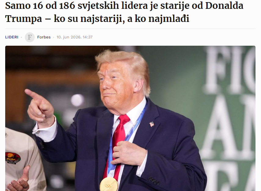 Само 16 од 186 светски лидери се постари од Доналд Трамп