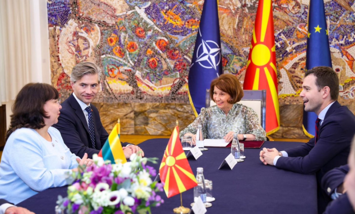 Сиљановска-Давкова го прими министерот за надворешни работи на Литванија