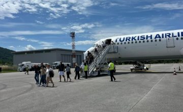 На охридскиот аеродром пречекан првиот сезонски лет од Истанбул