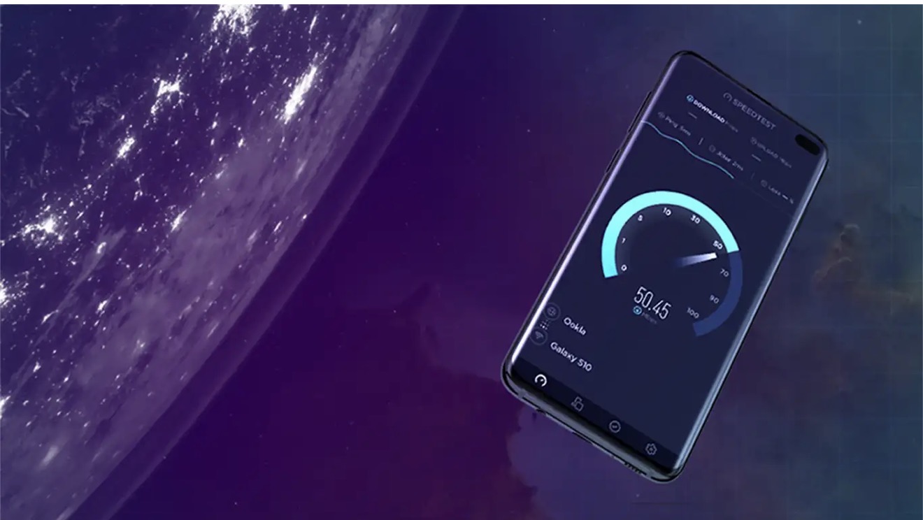 Galaxy телефоните конечно прикажуваат брзина на мрежата во статусната лента