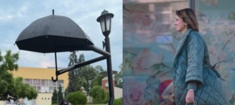 Дождот ја стави во небрано: Нашата позната водителка се прошета со кеса на главата (фото)
