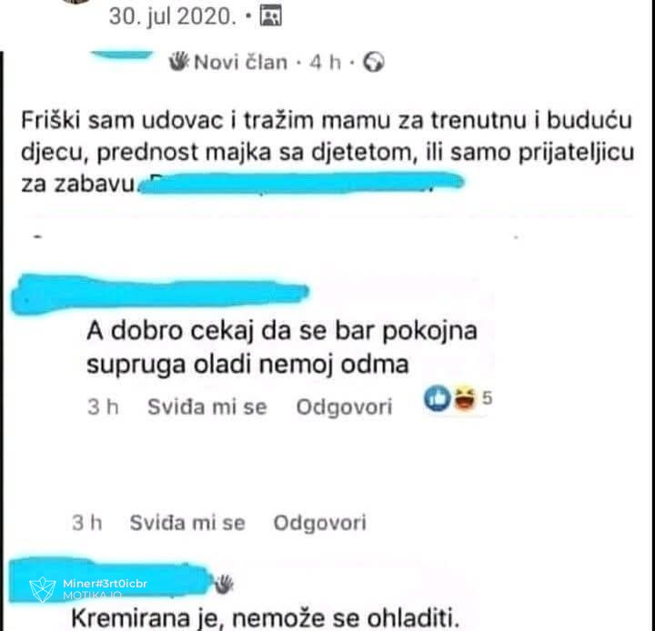 Жената умре, па да се фатиме за работа