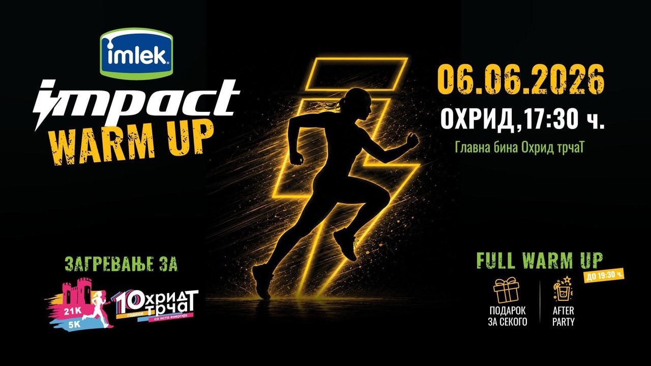 Imlek Impact Warm Up по вторпат ќе ја загрее атмосферата пред Охрид ТрчаТ Викенд