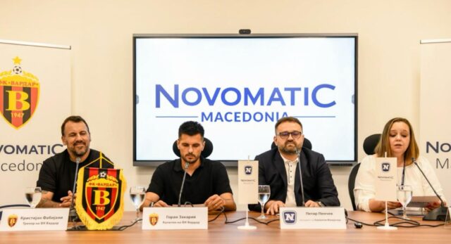 Шампионите продолжуваат заедно: Новоматик Македонија и во следната фудбалска сезона останува генерален спонзор на ФК Вардар