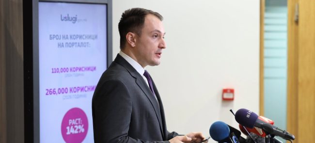 ИМАМЕ 266.000 КОРИСНИЦИ НА ПОРТАЛОТ ЗА ЕЛЕКТРОНСКИ УСЛУГИ, ПОДНЕСЕНИ СЕ 340.000 БАРАЊА, РЕЧЕ МИНИСТЕРОТ АНДОНОВСКИ