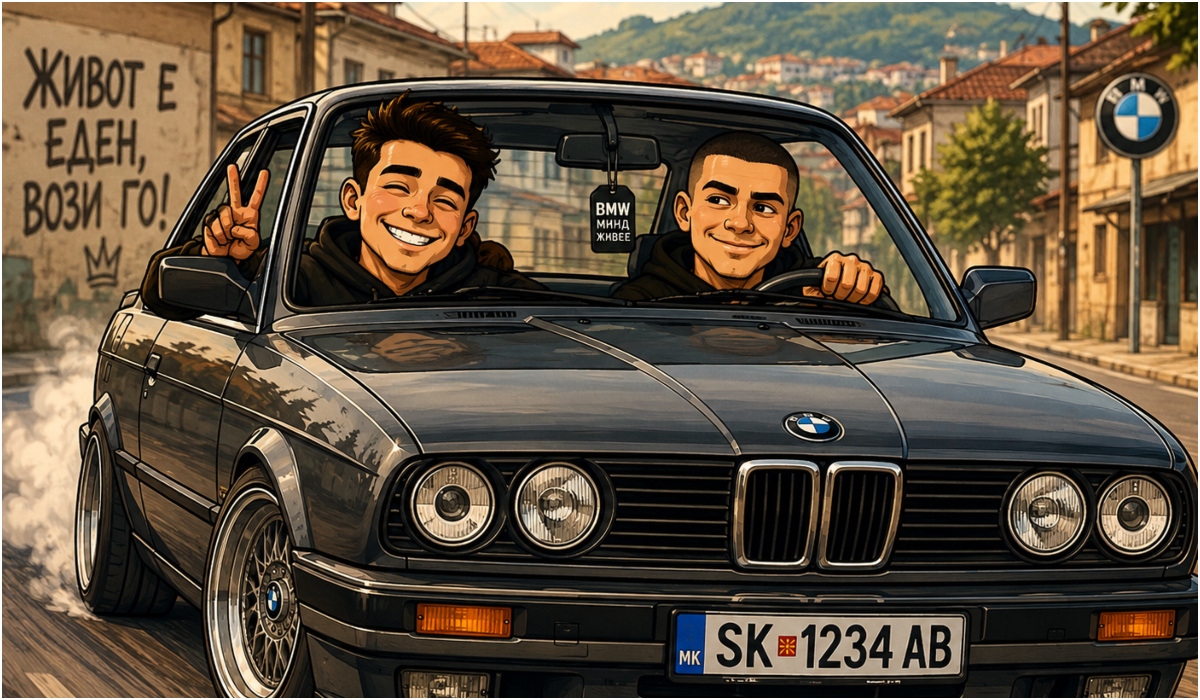 Старото БМВ и скопските фраери (виц)