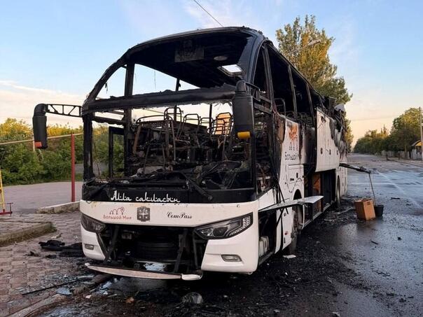 Дрон погоди автобус во Донецк – седум мртви и 11 ранети