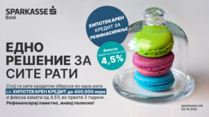Шпаркасе Банка со нов хипотекарен кредит за рефинансирање