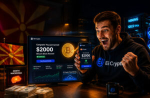 Најнови вести: Рудар на биткоин (BTC) во Северна Македонија заработува 2.000 долари дневно преку рударење во облакот EiCrypto