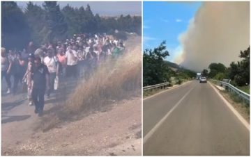 (ВИДЕО) ПОЖАРИ ВО ШТИП И ПРОБИШТИПСКО: Евакуација од фабриката „Албатрос“ во Штип, изгорена куќа во Бучиште и три „ер трактори“ на терен