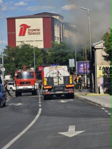ВИДЕО: Голем пожар во центарот на Скопје, чад се гледа од повеќе делови на градот