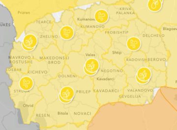 УХМР СО МЕТЕОАЛАРМ ЗА ДЕНЕСКА: Најави за невреме со силен ветер и град