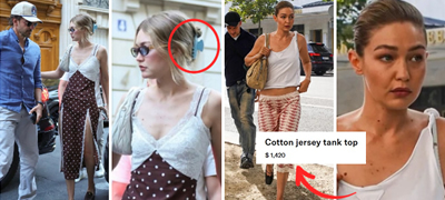 Кога нема што да облече за обична прошетка, Џиџи Хадид носи бела Prada маичка од 1.400 евра (фото)