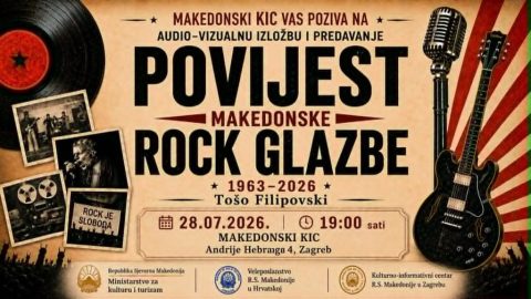 Аудио-визуелно предавање на Тошо Филиповски за историјата на македонската рок музика и рок култура во Хрватска