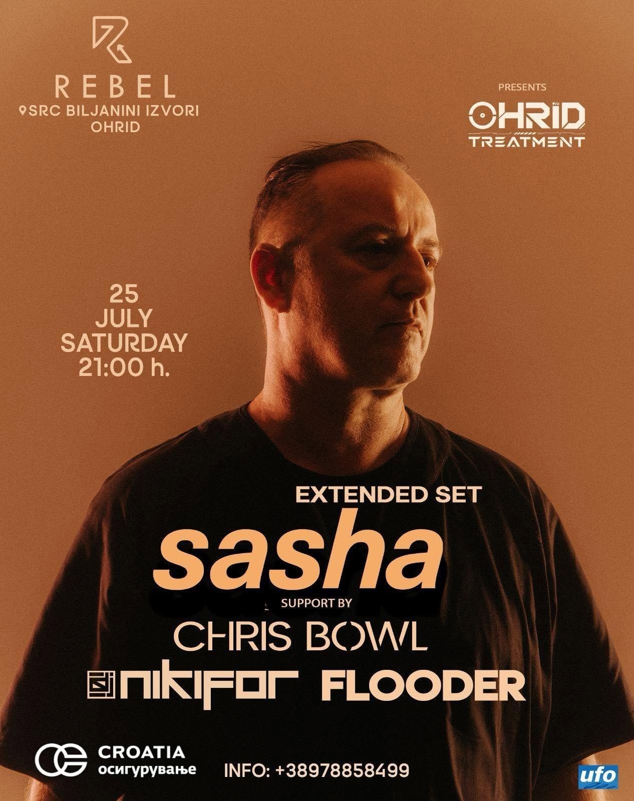 Sasha на 25 јули во Rebel Ohrid: Ноќ за вистинските љубители на електронската музика