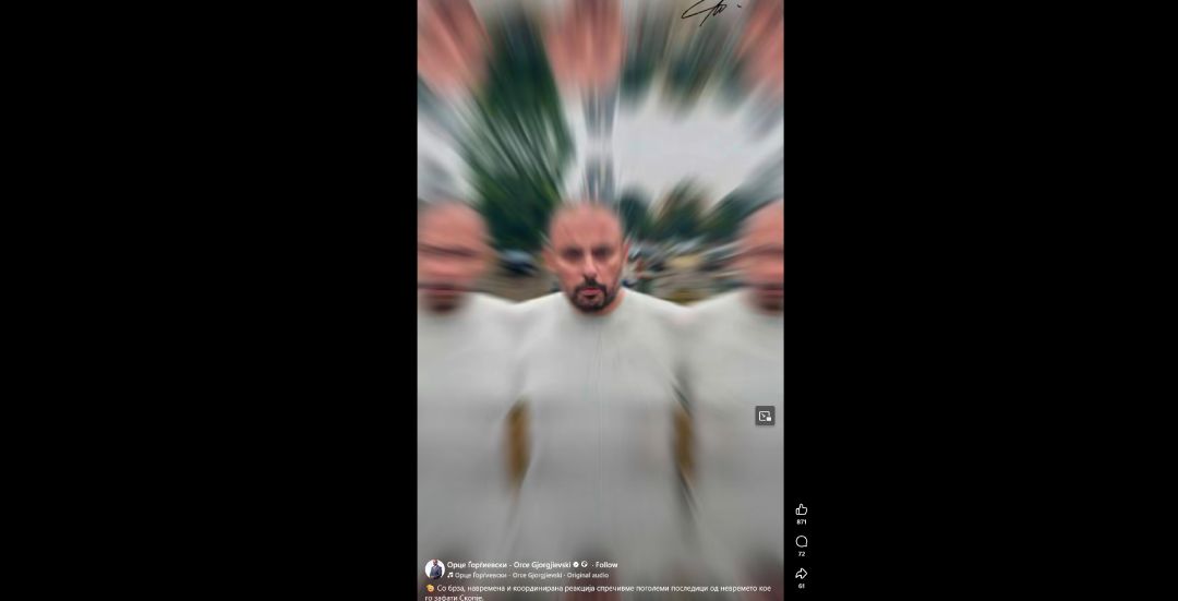Орце Ѓорѓиевски преку видео порака се пофали дека булеварите се проодни по невремето