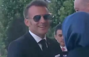 (ВИДЕО) Дипломатски гаф – Емануел Макрон се обидел да ја бакне раката на турската прва дама, нејзината реакција предизвикала бура на социјалните мрежи