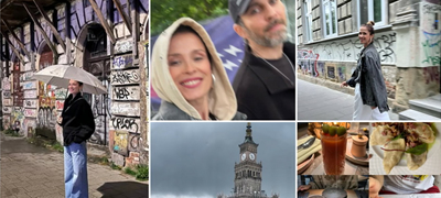 Каролина со сопругот Михаил премрзната во Варшава: „Ме дочека магла во јули, сливовата ракија не им е лоша“