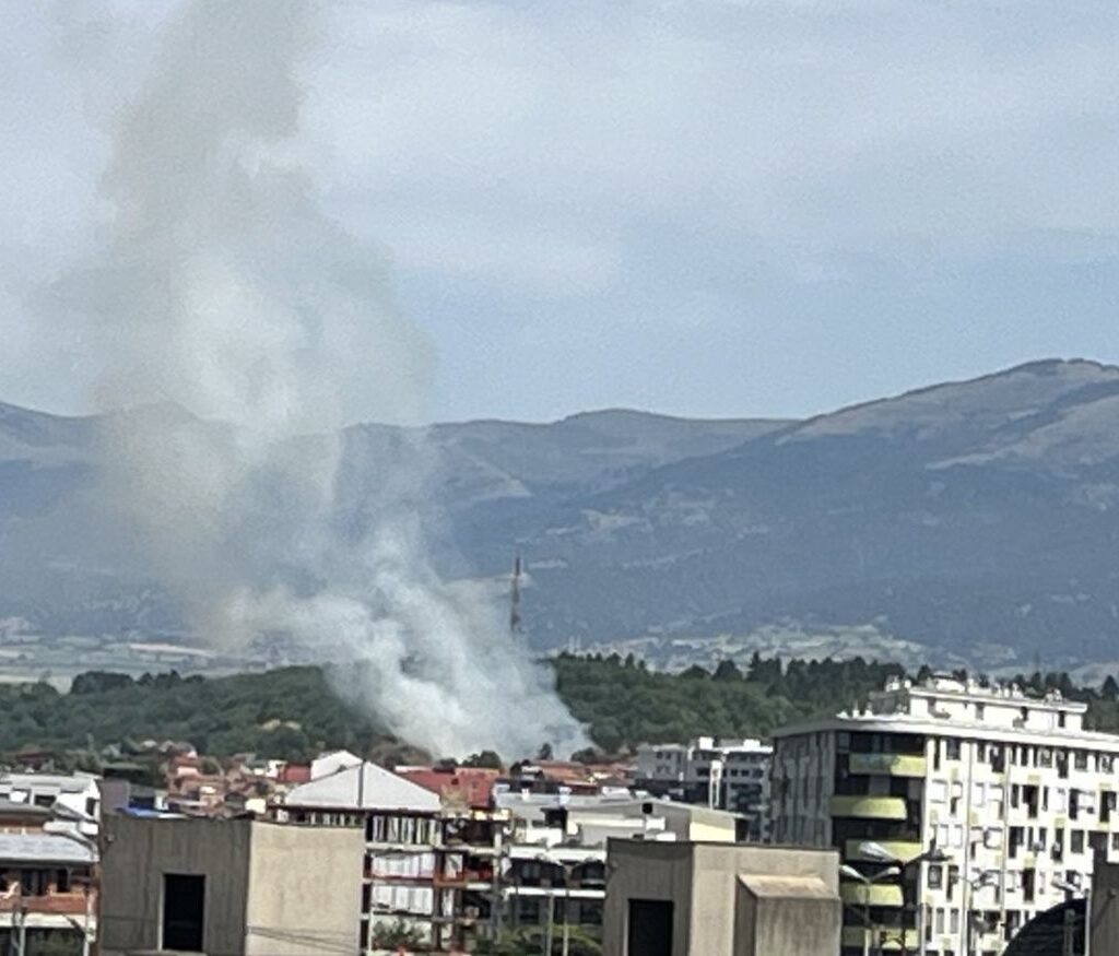Пожар избувна во парк шумата Гази Баба – Скопската пожарна на терен