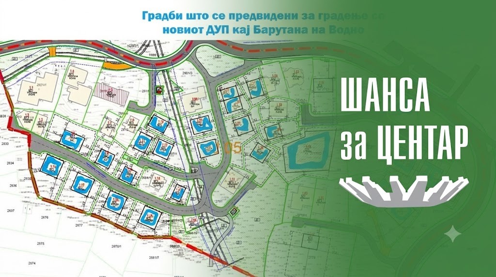 СКОПЈАНИ И ЦЕНТАРЦИ ВЕЌЕ ТРЕБА ДА СЕ ПЛАШАТ ВОДНО ДА НЕ ИМ ПАДНЕ НА ГЛАВА: „Шанса за Центар“ предупредува за изгласаниот ДУП на Водно