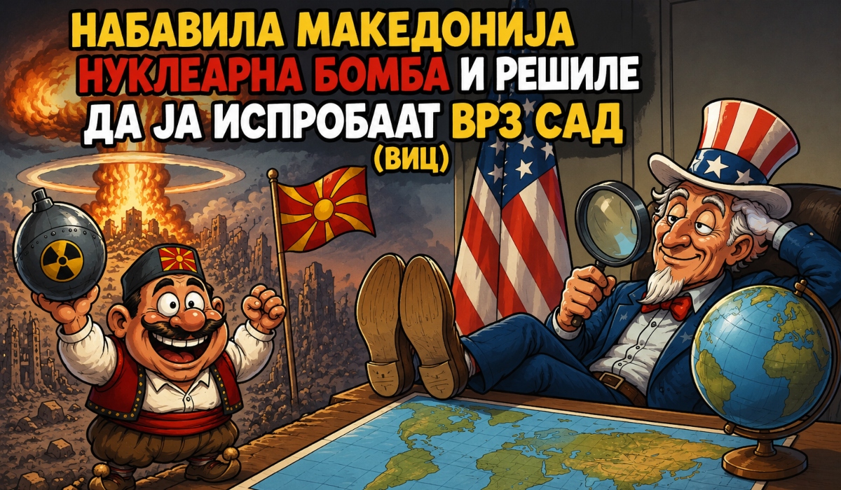 Набавила Македонија нуклеарна бомба и решиле да ја испробаат врз САД (виц)