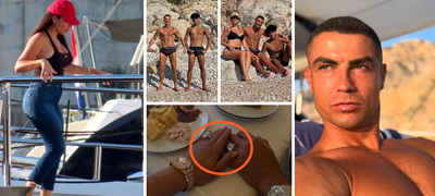 Џорџина и Роналдо објавија фотки од одморот на јахта на Мајорка – двајцата носат прстени, гласини дека викендов ќе се венчаат