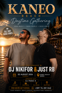 Kaneo Beach на 2 август носи Day Party со Just RB и Nikifor – премиерна live изведба на новата трака „In My Dreams“