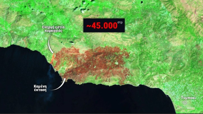 Околу 4.500 хектари изгореле во пожарот на Крит – трет ден продолжува борбата со огнената стихија
