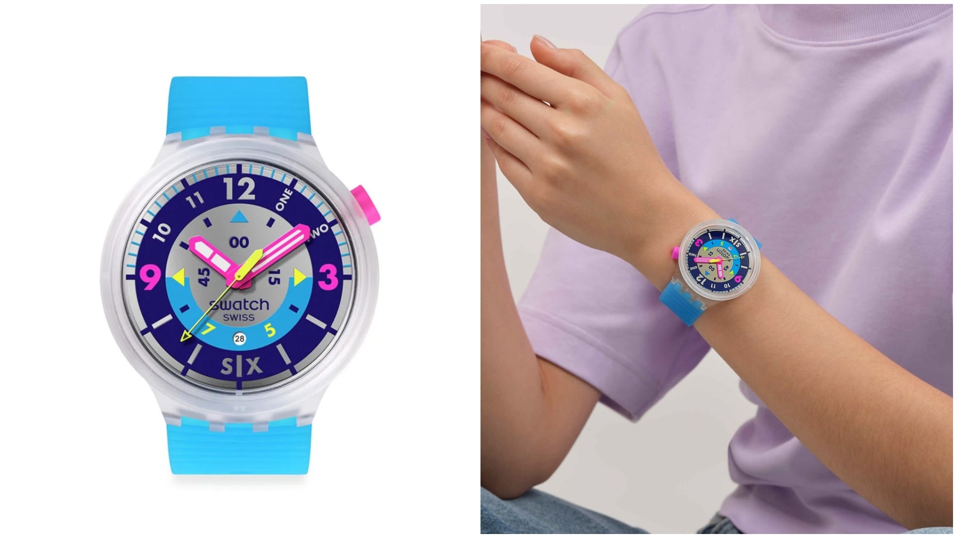 SWATCH NEON HIELO:Моден додаток за оние што сакаат да се издвојат