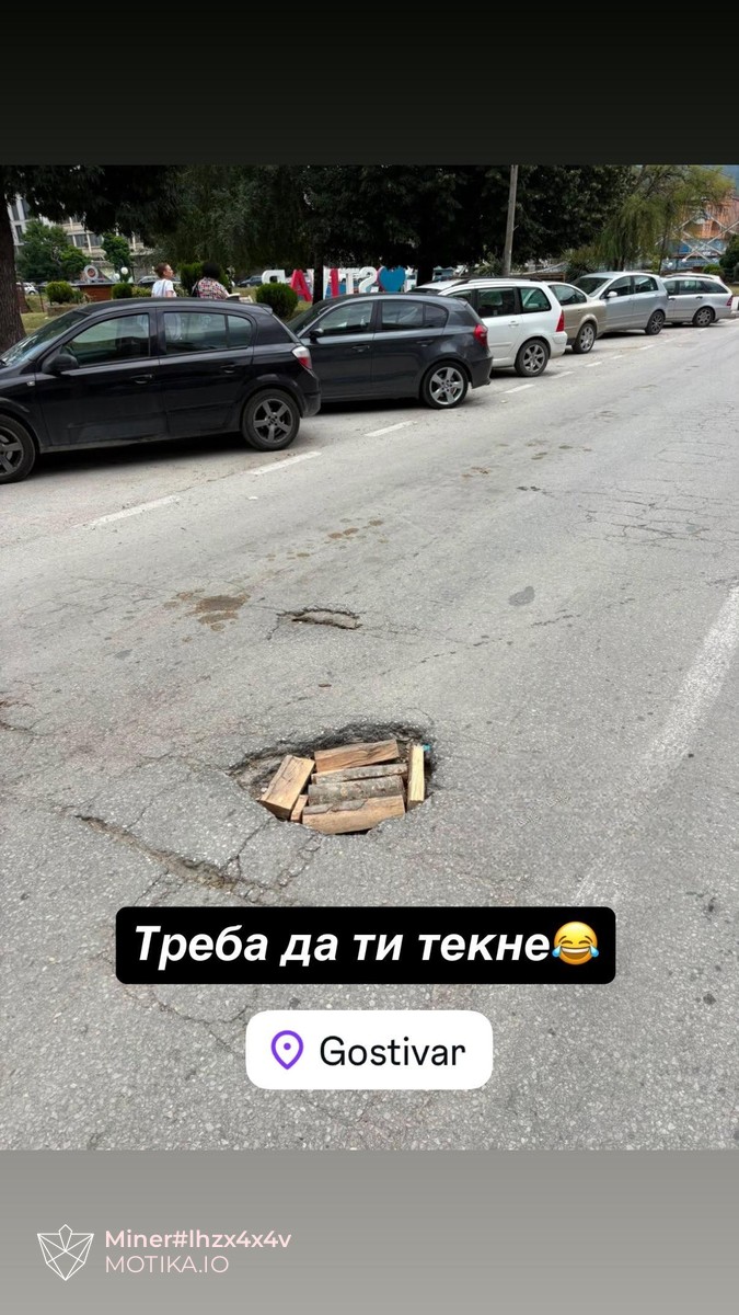 Во Гостивар можат да се пофалат со експресно решавање на дупки на патот, треба само да ти текне…