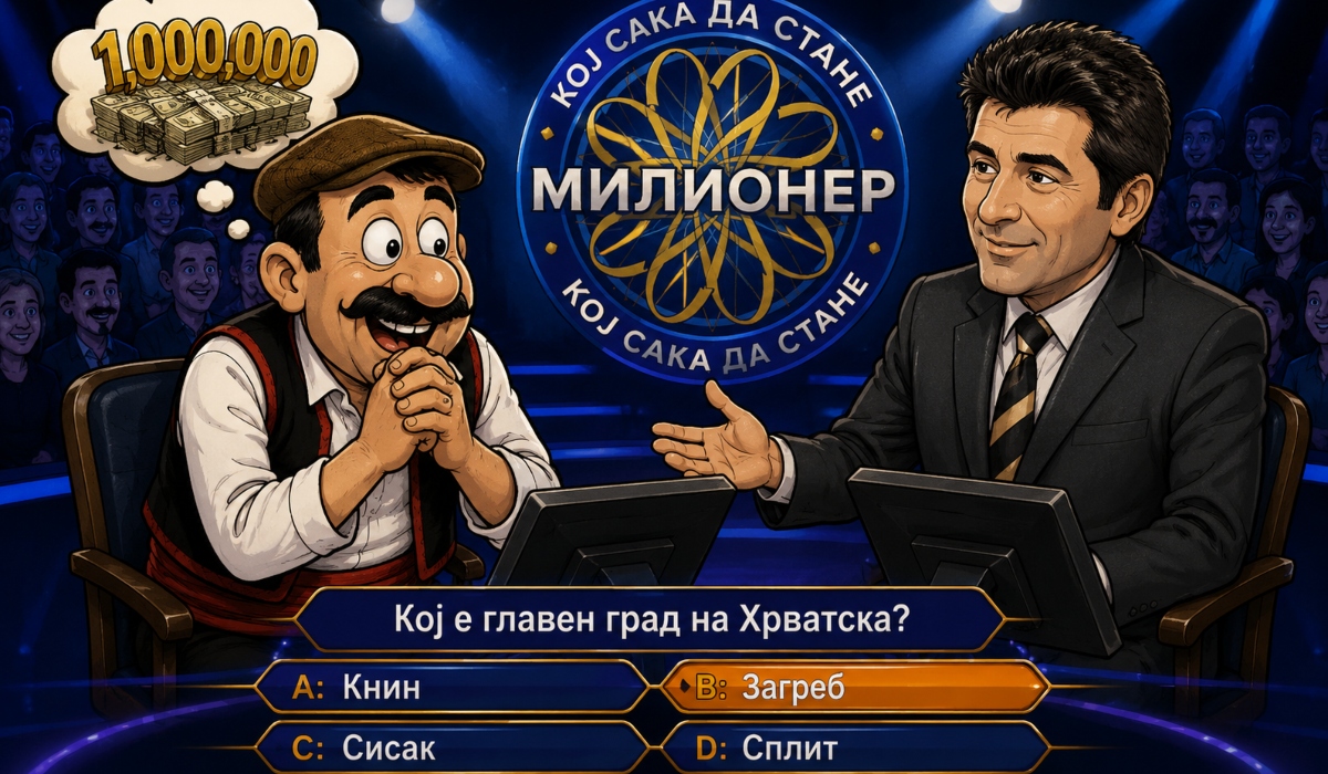 Отишол Мујо кај Трендо на „Кој сака да биде милионер“ (виц)