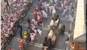(ВИДЕО) Во Памплона започна фестивалот Сан Фермин, познат по трката со бикови: Собрал повеќе од 12.000 луѓе