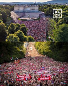 (ВИДЕО) Норвежаните организираа невидена прослава на улиците на Осло: 100.000 навивачи веслаа заедно со фудбалерите