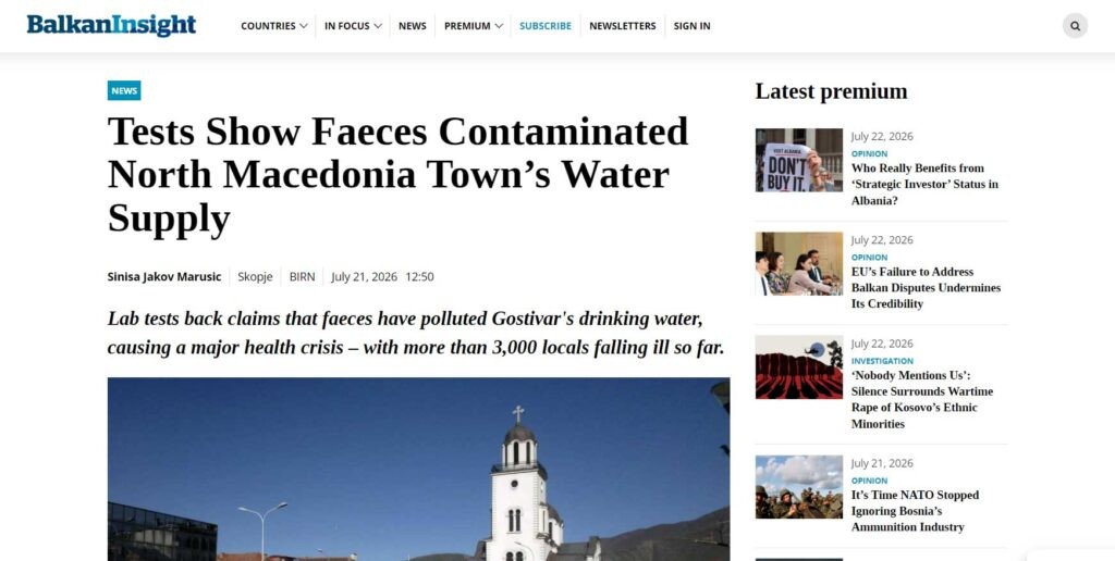 Загадената вода во Гостивар стана светска вест, за случајот објавија во Германија, Франција, Русија, Катар…