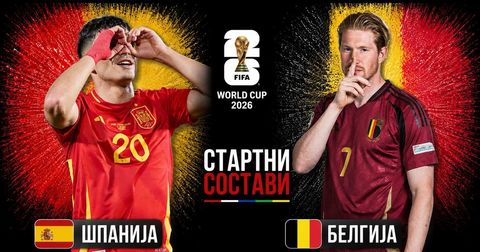 СТАРТНИ СОСТАВИ: Шпанија со едно изненадување против Белгија!