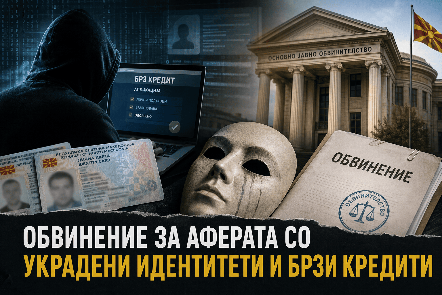До брзи кредити со украдени идентитети – обвинение против шестмина организатори на измамничката шема
