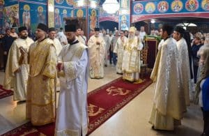 Архиепископот Стефан за Свети Наум служеше со игуменот на манастирот од Св. Прохор Пчињски