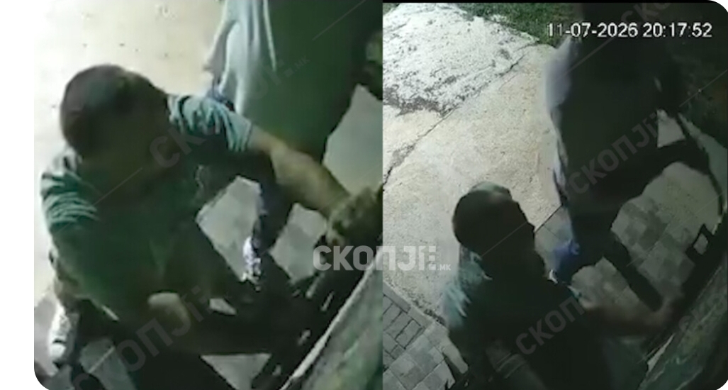 (Видео) Камери снимија обид за обивање на црквата св. Петка на патот кон Охрид: две лица со хилта пробуваа да ја разбијат вратата