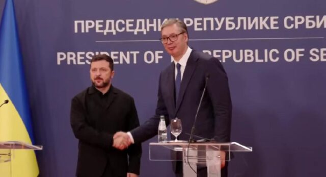 Вучиќ тврди дека Приштина води општа хајка против Зеленски