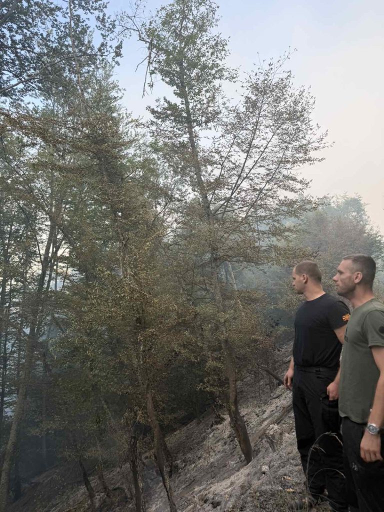 Пожар на непристапен терен кај селото Вржале во Општина Зелениково, од утре ќе се дејствува од воздух