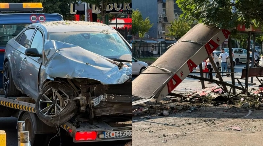 Возило удри во автобуска постојка на Бит Пазар