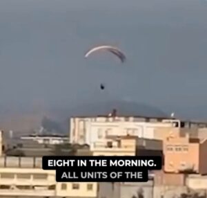 ВИДЕО: Мигрант се обиде да влезе во Сеута со параглајдер, згуби контрола и загина