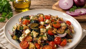 (Рецепт) ЛЕТНА САЛАТА СО МОДАР ПАТЛИЏАН: Свежа, крцкава и полна со вкус
