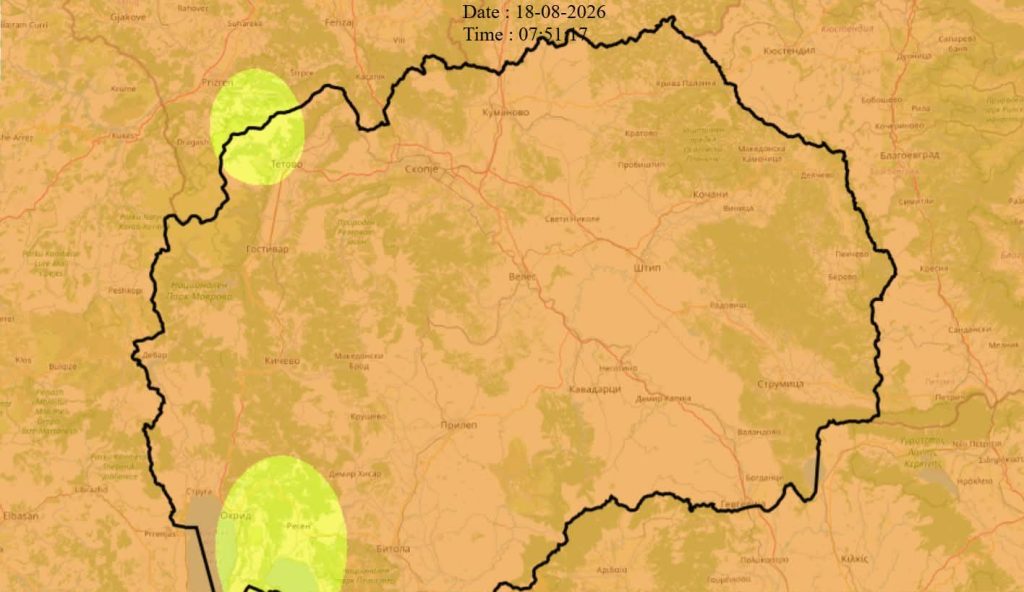 Висок ризик од пожари на речиси целата територија на државата