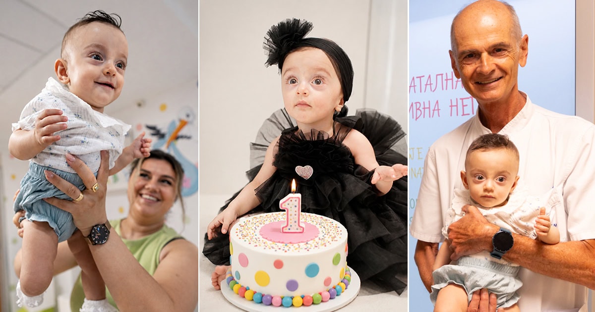 РИТА НАЈМАЛОТО БЕБЕ РОДЕНО ВО „АЏИБАДЕМ СИСТИНА“ СО САМО 610 ГРАМА ГО ПРОСЛАВИ ПРВИОТ РОДЕНДЕН