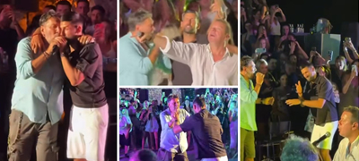 „Никој како Ноле“: Ѓоковиќ направи „фешта“ на концерт на Владо Георгиев – ја запеа „Тропски бар“, публиката во неверување (видео)