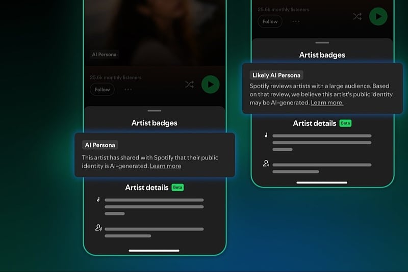 Spotify ќе почне да ги означува AI изведувачите и да ги отстранува од препораките