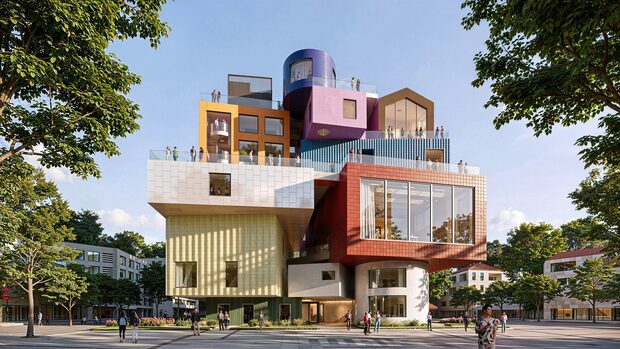 MVRDV проектираат шарени волумени за културниот комплекс во Шенжен